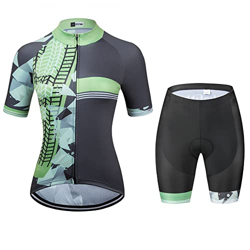 Vêtements de cyclisme femme gris anti-frottement avec short de vélo d'été respirant