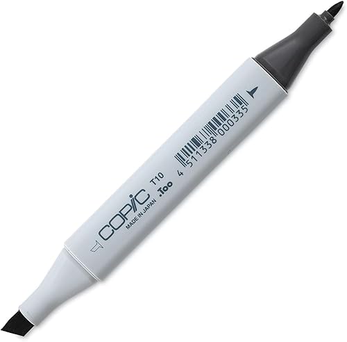 Miniatura 18 de Copic Marcador de alcohol clásico, de doble punta, C3-Copic, gris frío Gris frío 3,Amarillo bario,Gris neutro 0,Gris neutro 10,Verde mar,Tóner gris