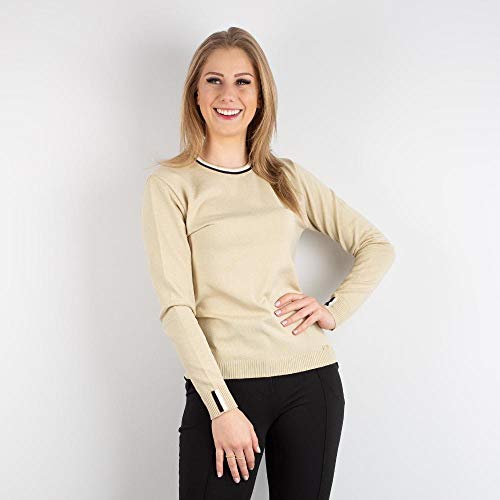 Blusa de malha manga longa Sumaré 31213 - Bege - P