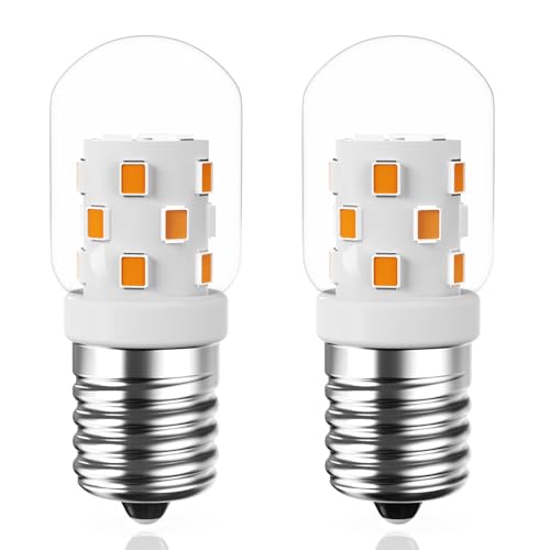 LED Microwave Light Bulbs,Under Hood Whirlpool Microwave Bulb,Dimmable 3W 40W Equivalent 400LM,120V, E17 Intermediate Base Appliance Light Bulb Over Stove, Warm White 3000k 2 Pack