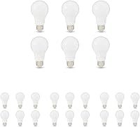 Vista 9 de Yaxa Basics - Bombillas LED A19, equivalente a 60 vatios, 9W de eficiencia energética, base estándar E26, color blanco suave 2700K, regulable