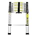 Cecaylie Scala telescopica, 2,6 m, in alluminio di alta qualità, allungabile, pieghevole, antiscivolo, portata fino a 150 kg