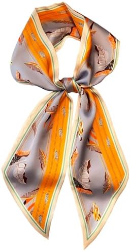 Roizsx fashion satin scarf for hair beach head wraps neck scarves for women lightweight handbag accessories