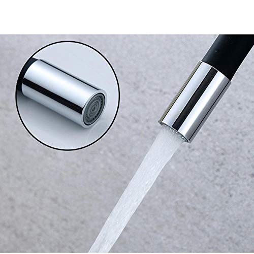 Robinet de cuisine double trou noir mitigeur eau chaude froide - 2