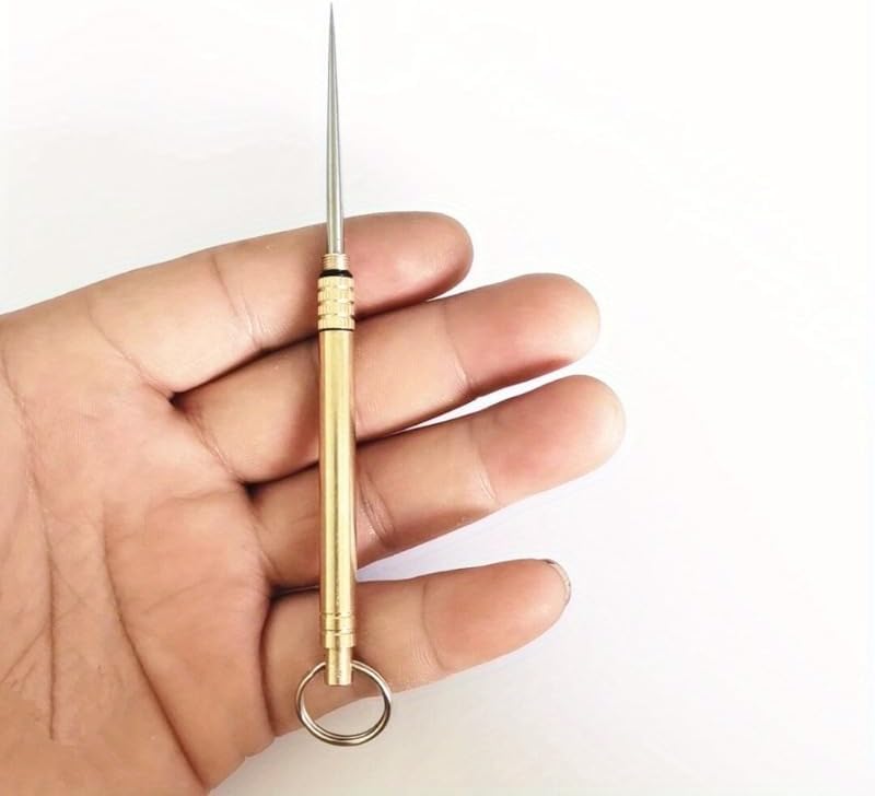 3Pcs Portable Multifunctional Toothpick Bottle Titanium Outdoor Fruit Fork Camping Tool Toothpick Rack