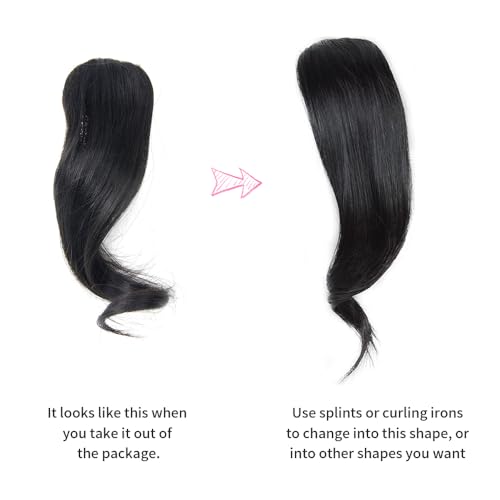 Dsoar WAVE BANGS 11 2Pcs Wave Side Bang Clip In Bangs Real Human Hair Wave Fringe Hair Extensions thumb #1