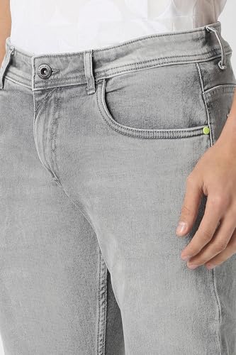 Image of Peter England Men's Skinny Fit Jeans | Denim Mid Washed | Casual Wear | Stylish Bottoms