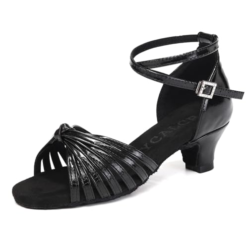 Latin Ballroom Dance Shoes Girls Latin Dance Shoes Low Heels Salsa Tango Professional Performance Practice Dance Shoes for Girls Kids