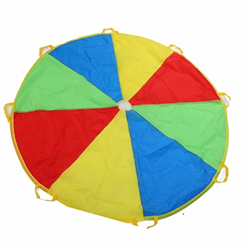 VGEBY Jouez Le Parachute, Le Parachute Extérieur de Jeu d'arc-en-Ciel de Jeu de 1,8M pour Les Enfants