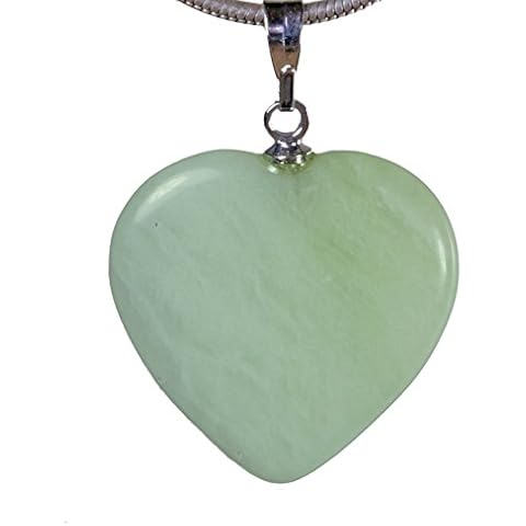 Colgante de corazón de jade verde chino Lebensquelle Plus 2x2 cm Cover