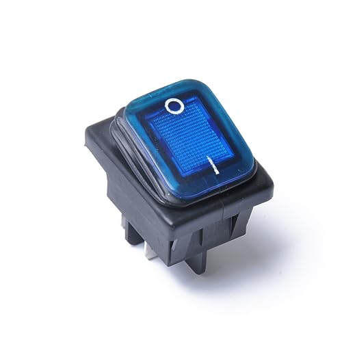 OHPHCALL 12V Rocker Toggle Off Switch Pin LED for Car and Boat Use Rocker Design with Blue Light for Easy Visibility