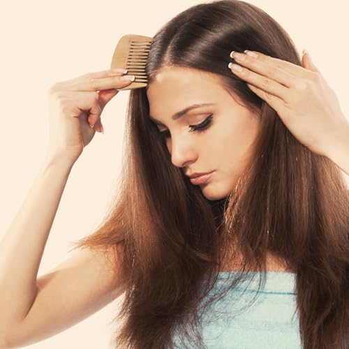 4 Peines de Madera de Bambú para Cabello miniatura 7