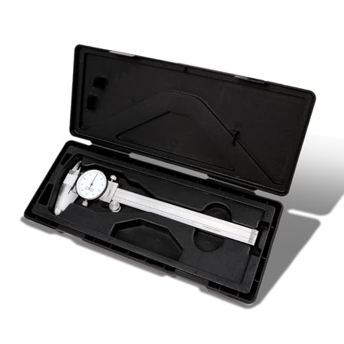 Premium 6'' Shockproof Dial Caliper with Lockable Head High-Grade Stainless Steel Fits with Accurate Measurements Use
