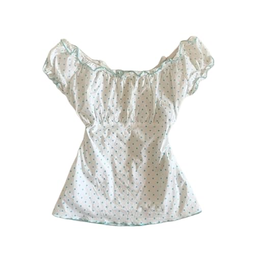 T-shirt d'été pour femme avec manches courtes et col bateau ajusté