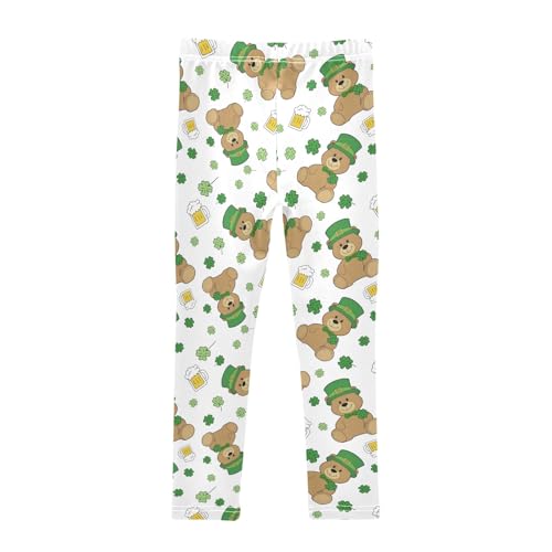 Cartoon Bear St Girls Leggings Soft Comfortable Athletic Leggings Dancing Pants for 4-10 Years2