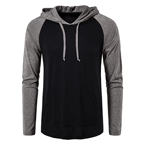 SIR7 Men's Gym Workout Active Long Sleeve Pullover Lightweight Hoodie Casual Hooded Sweatshirts