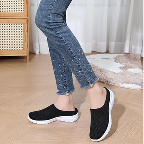 Women Breathable Mesh Orthopedic Slip On Mules Closed Toe Backless Sneakers Lightweight Breathable Comfortable Walking Shoes4