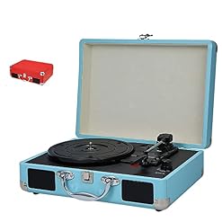 Tourne-Disque Portable Tourne-Disque Vintage Phonographe Tourne-Disque Stéréo Son Valise 180/200/300mm pour enregistreur de Divertissement Chaque Famille - Les Beatles, Paul McCartney, John Lennon, RIngo Starr, George Harrison