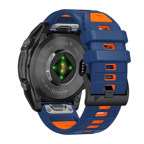 [VanHooc] Quickfit 22mm �o���h for Garmin Fenix 8 Pro/Quatix 8/Tactix 8 47mm �X�|�[�c�o���h �N�C�b�N�t�B�b�g �V���R���� �_�� �ʋC�� ��� ���i�K���� ������ �ϋv�� �\�t�g �����x