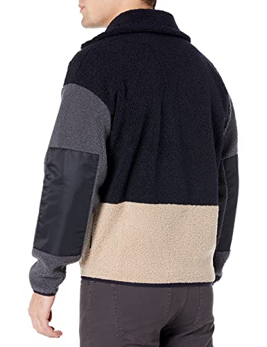 Armani Exchange Men's Teddy Fleece Contrasting Sleeve Zip Up Sweatshirt2