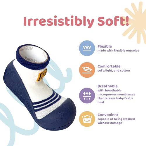 3.5 Baby Sock Shoes for Baby Boy & Girl, Soft, Non-Slip Toddler Sock Shoes, Breathable Infant Walking Shoes, First Steps Baby Shoes, Fun Animal-Themed Designs, Easy to Put On3