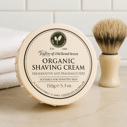 Taylor of Old Bond Street Organic Shaving Cream w/ Aloe & Jojoba *New* 5.3 oz