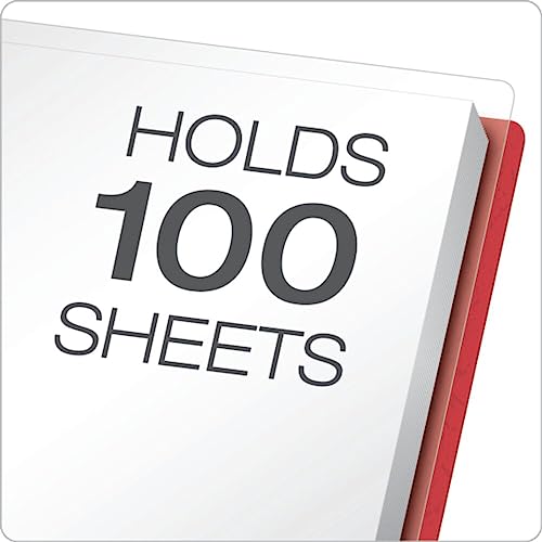 Oxford Clear Front Report Covers, Red, Letter Size, 25 Per Box (55811Ee) #TOP6