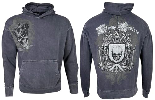Xtreme Couture By Affliction Unisex Oversized Boxy Pullover Hoodie Ordained