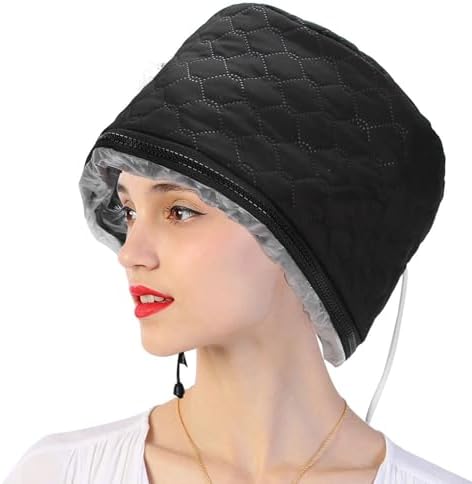 Hair Steamer Cap 3 Gears PU Adjustable Drawstring Non-Woven Heating Hat Electric Hair Cap with Temperature Control for Deep Conditioning and Hair Repair Home Use image 4