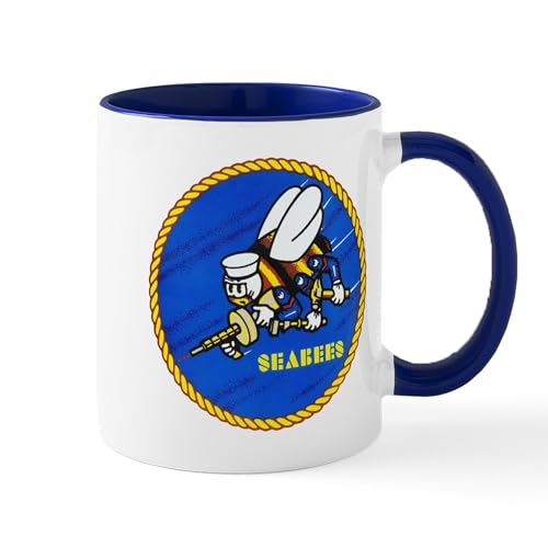Taza cerámica CaféPress US Navy Seabees 11 oz miniatura 1