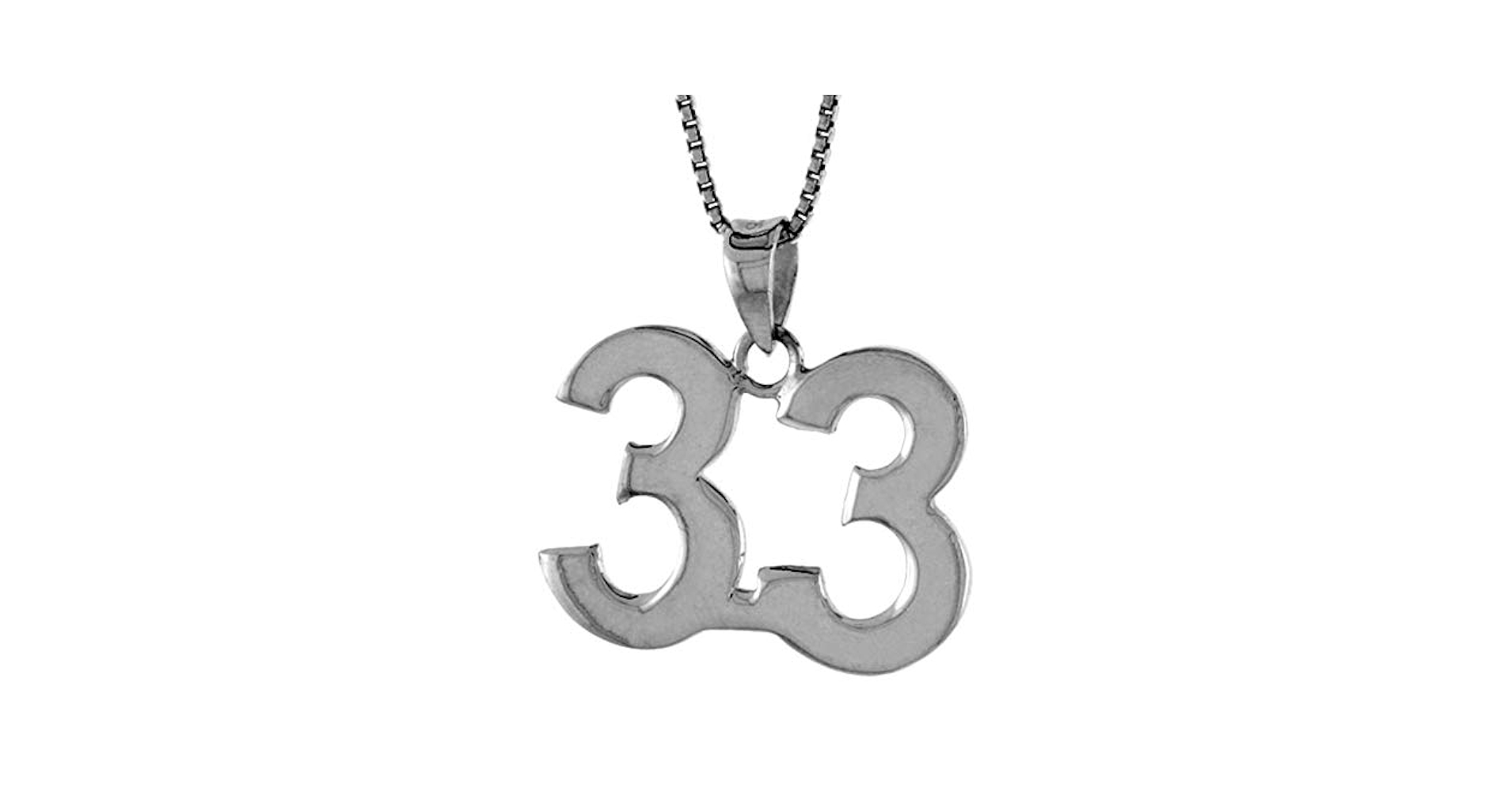 Amazon | スターリングシルバー ナンバー33ネックレス
