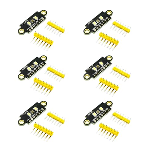 senzooe 6pcs TCS34725 Colour Sensor Recognition Module RGB Board (Double Hole)