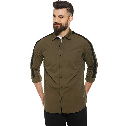 Campus Sutra Men Solid Stylish New Trends Casual Regular Fit Spread Shirt