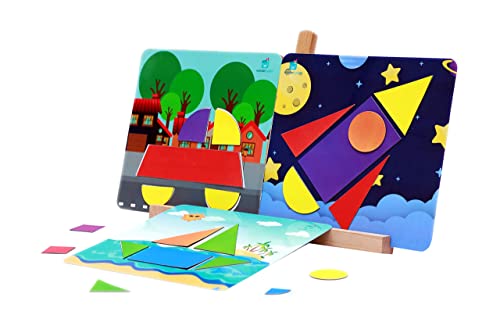 Image of Einstein Series- Fun Learning Wooden Magnetic Toys /Activities Gift Box or 2+ Year Old Boy /Girl /Toddler /Child- STEM Brain Game, Creative Educational Toy (Mode of Transport)