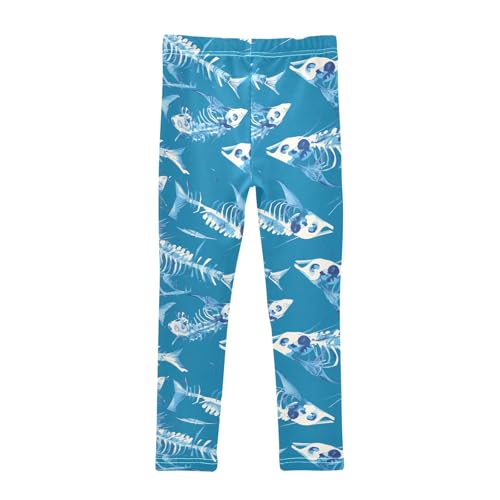 Dead Fish Skeletons Kids Baby Girls Cotton Leggings Comfortable Full Length Leg Yoga Pants Gym2