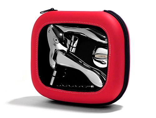 Rabbit Zippity Polished Sterling Corkscrew in EVA Storage Case (Red)