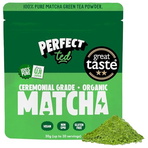 Perfect Ted Pulver | Bio 30g | Zeremonielle Qualität | Japanischer Herkunft | Tee Pulver | Matcha Fuel | (30 Portionen) (30g, Zeremonieller Matcha Pulver)