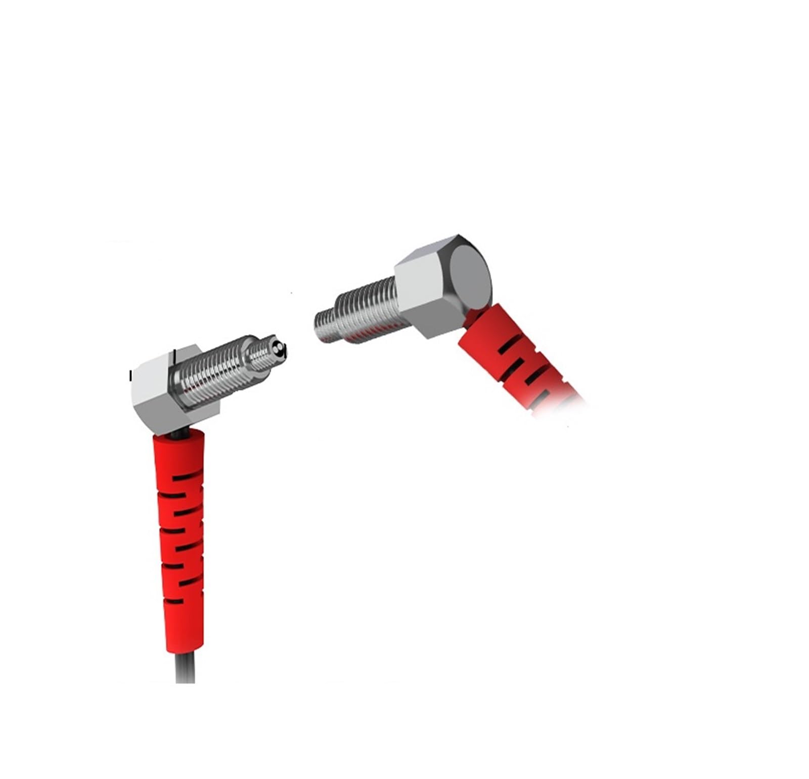 Sonde de capteur à fibre optique M4 type faisceau traversant coudée pour amplificateur haute précision