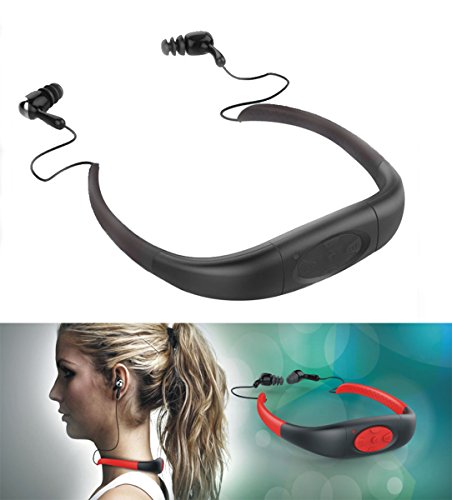 iTecoSky IPX8 Waterproof 8GB Underwater Sport MP3 Music Player Neckband Stereo Audio Earphone