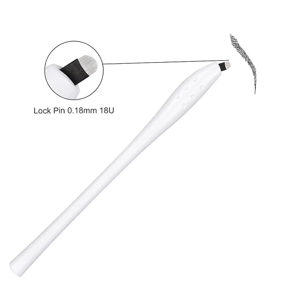Disposable Microblades Pen, U18,10 Pack, 0.18mm (18u) For Eyebrow Makeup Microblading blades Supplies (10PCS-18U,B051)