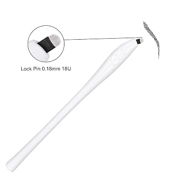 Disposable Microblades Pen, U18,10 Pack, 0.18mm (18u) For Eyebrow Makeup Microblading blades Supplies (10PCS-18U,B051)