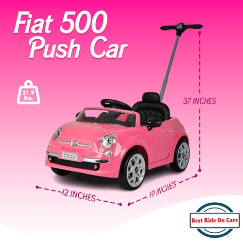 Save 58% on Best Ride On Cars Fiat 500 Push Car, Pink - Image 2