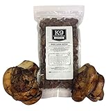 K9 Connoisseur Single Ingredient Dog Bones Made in USA for Large Breed Aggressive Chewers All Natural Long Lasting Meaty Mammoth Marrow Filled Knuckle Bone 2 Pack with 1 Lung Bite Bag