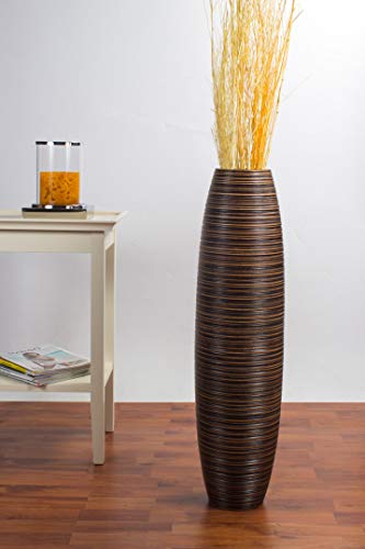Image of Leewadee Large Floor Vase 26 inches Mango Wood for Pampas Grass, Dried Flowers