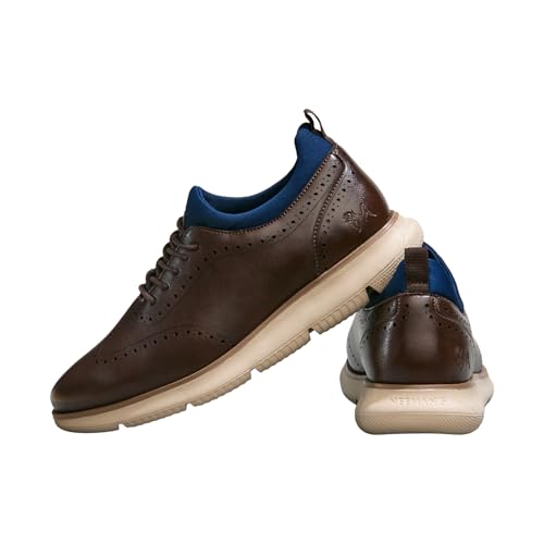 Image of Neeman's Crossover Brogues Stylish Shoes for Men | Oxford Lace-Up Semi Formal Mens Footwear | Casual Comfortable Shoe for Office Wear