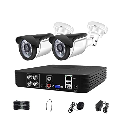 Sistema de cámaras de seguridad para exteriores Sistema de videovigilancia CCTV 2 uds 720P/1080P AHD impermeable/cámara bala conjunto de vigilancia de seguridad alarma de correo electrónico(720P AHD C