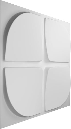 Miniatura 3 de Ekena Millwork WP20X20EUWH 19 58 pulgadas de ancho x 19 58 pulgadas de alto Edmund EnduraWall Decorativo 3D Panel de pared cubre 2.67 pies cuadrados