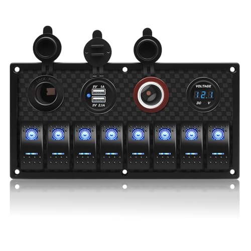 Panneau d'interrupteur pour contrôler l'éclairage de bateau et camping-car 12V 24V