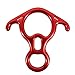 TRIWONDER Dispositif de Descente à Oreille Recourbée 50kN Descendeur Figure 8 Anneau de Rappel Descente Escalade pour Rescue Assurage Sauvetage (Rouge)