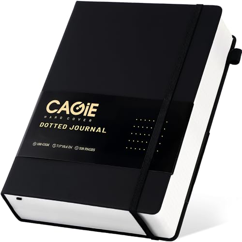 Cuaderno de notas B5 negro con puntos de bala para organizacion personal